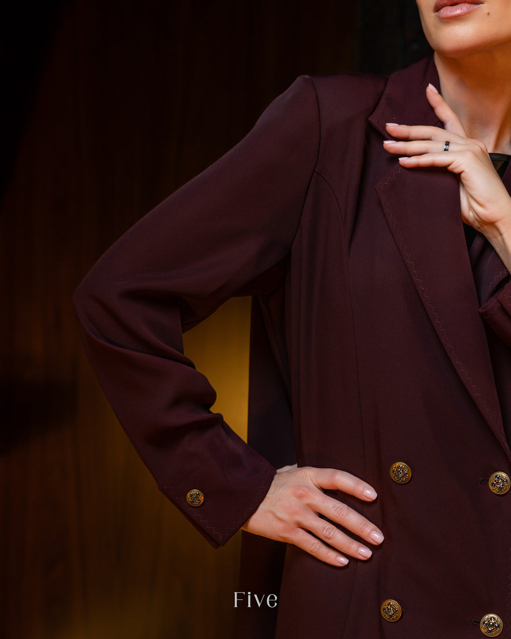 Burgundy Crepe Abaya