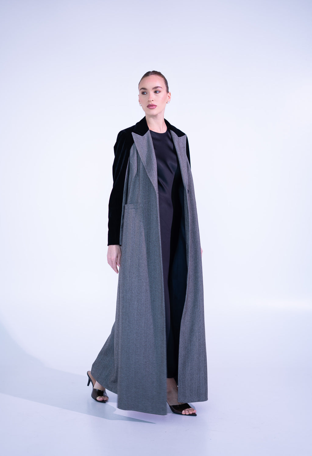 Grey Wool Abaya
