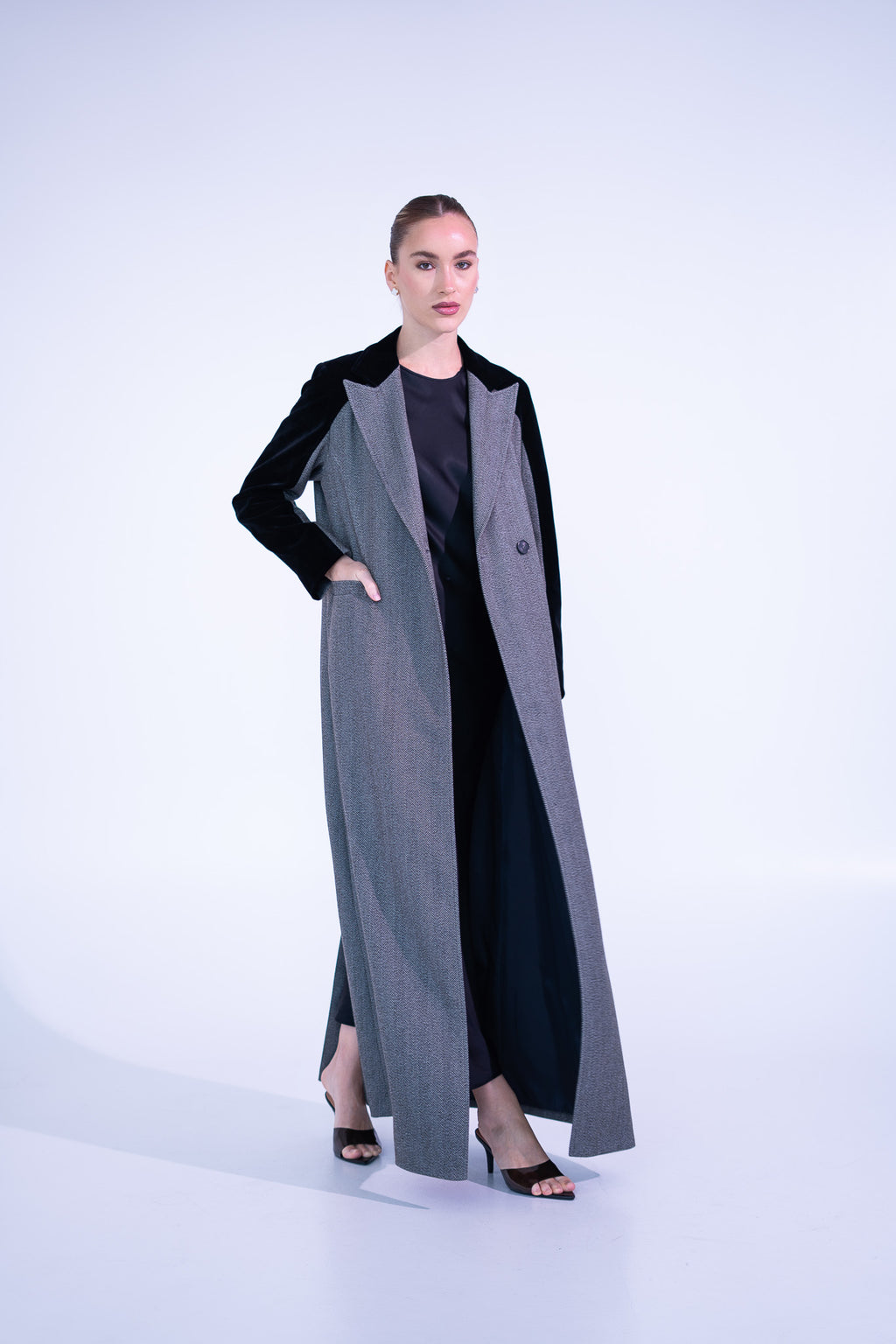 Grey Wool Abaya