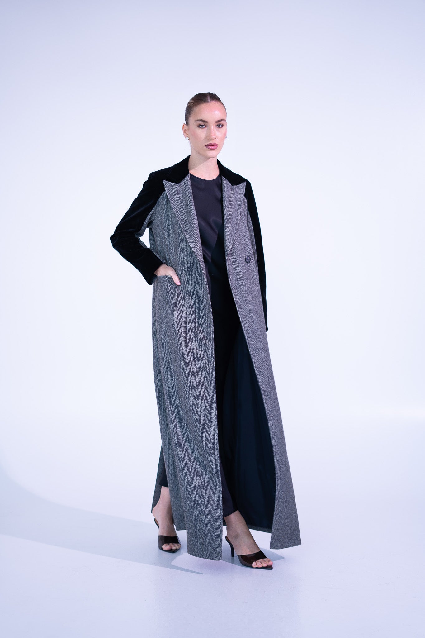 Grey Wool Abaya