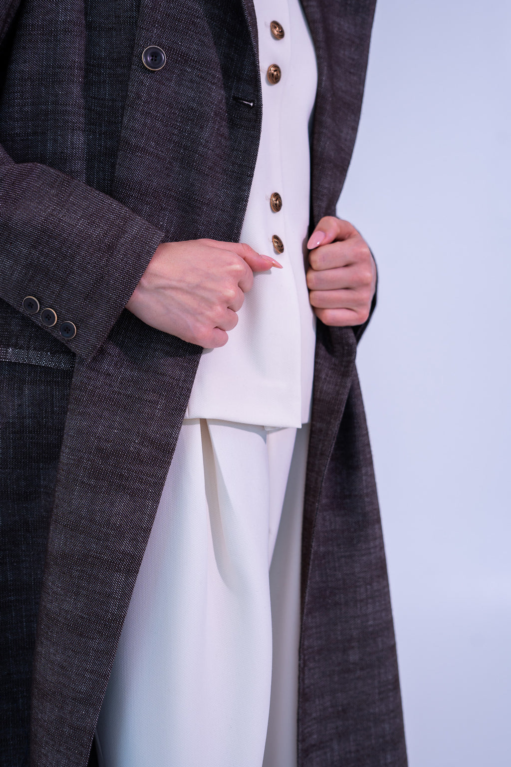 Linen Brown Abaya