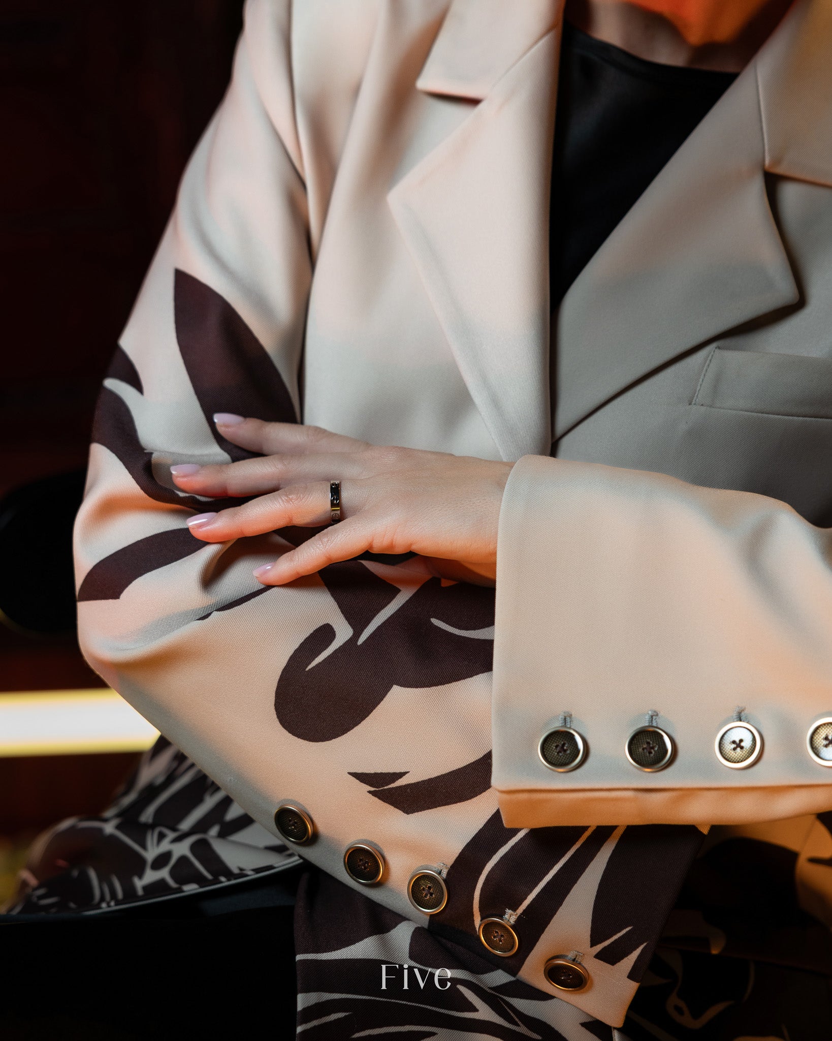 Maroon Printed Abaya