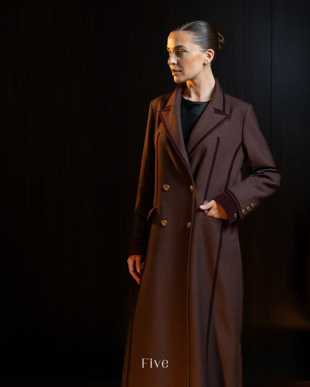 Etro Maroon Wool Abaya