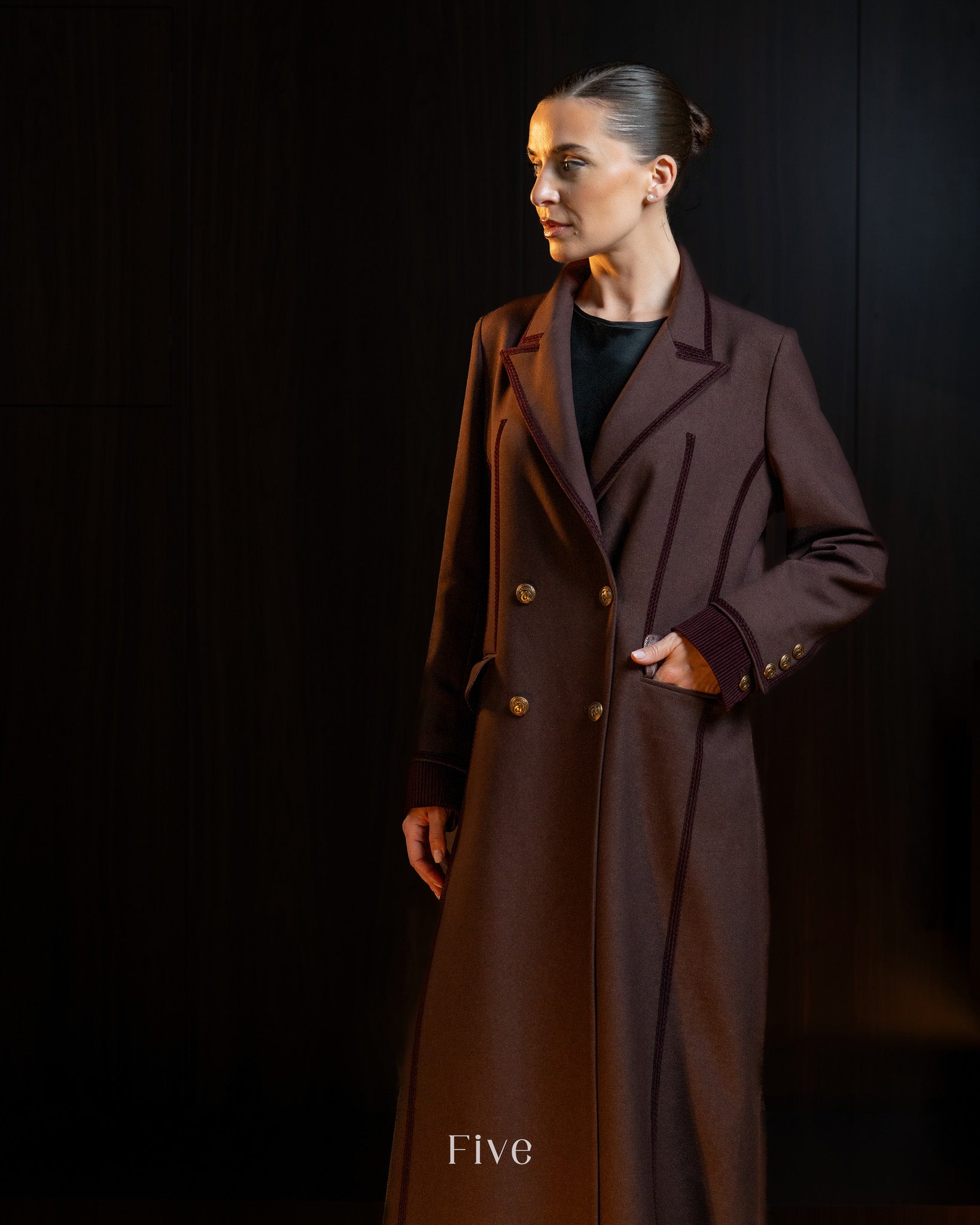 Etro Maroon Wool Abaya