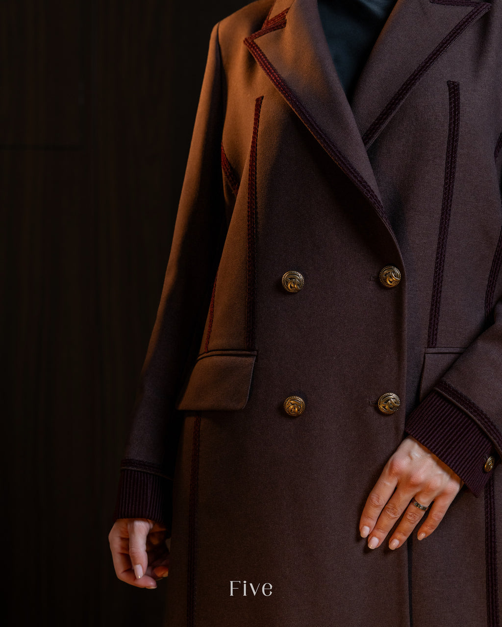 Etro Maroon Wool Abaya