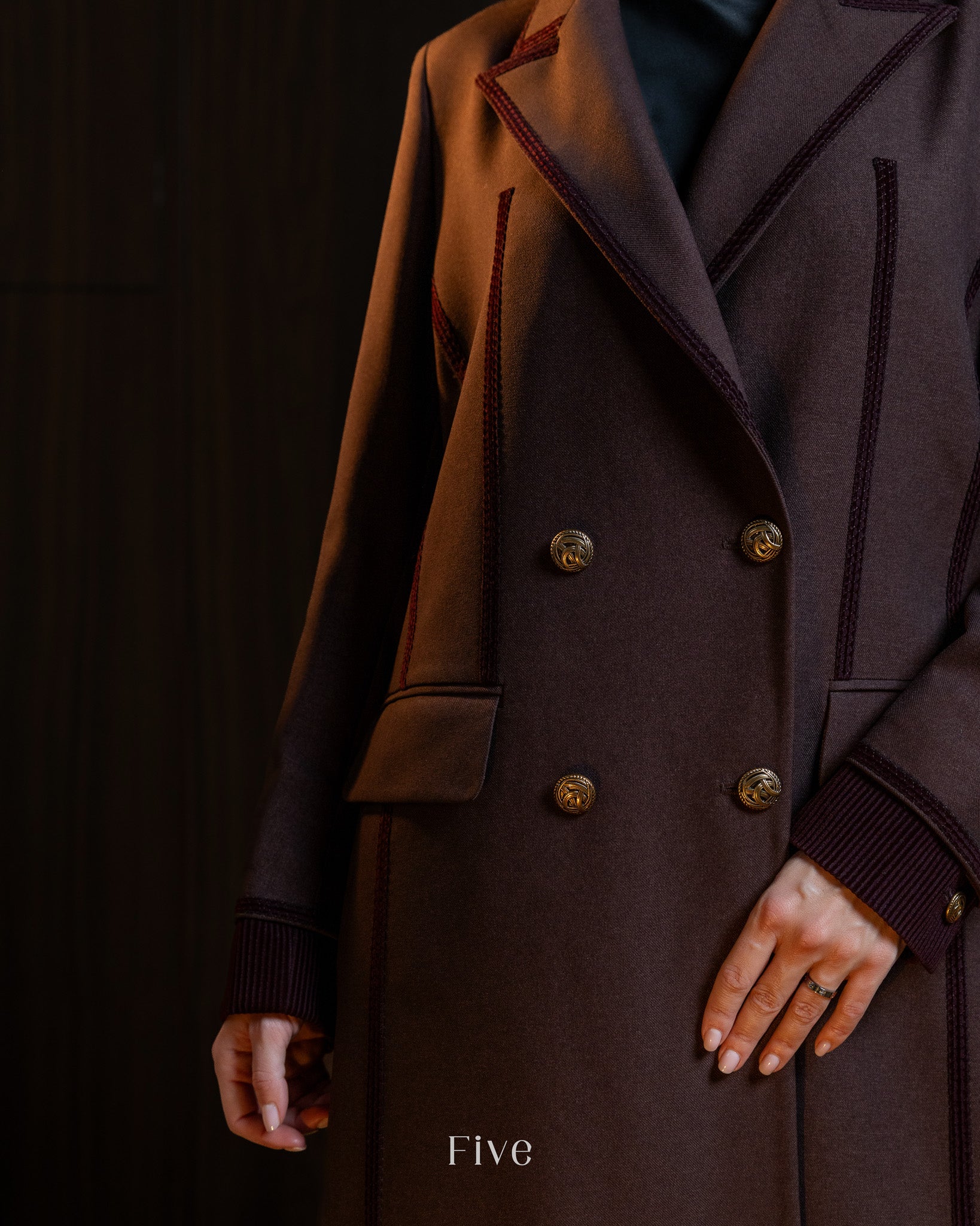 Etro Maroon Wool Abaya