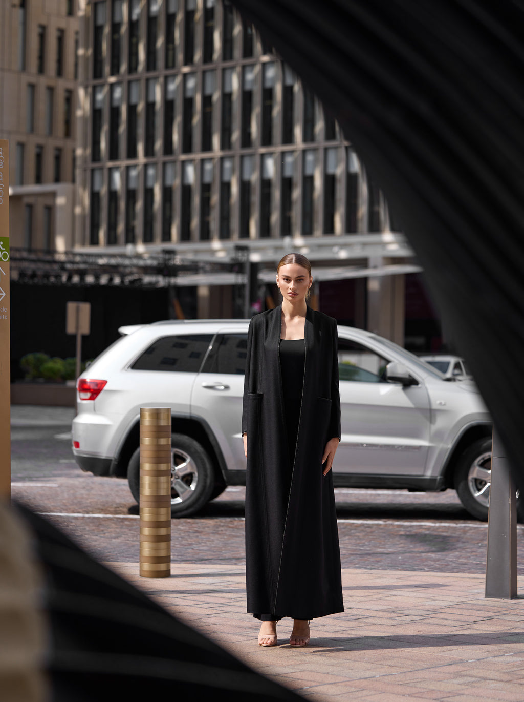 Black Jacquard Abaya