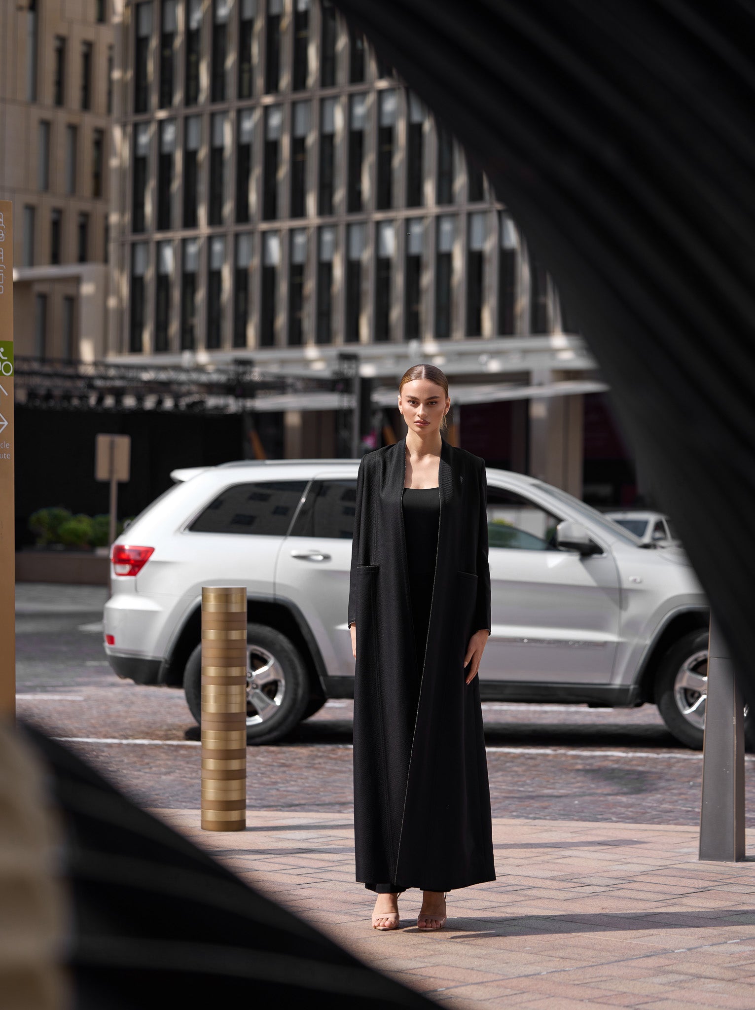 Black Jacquard Abaya