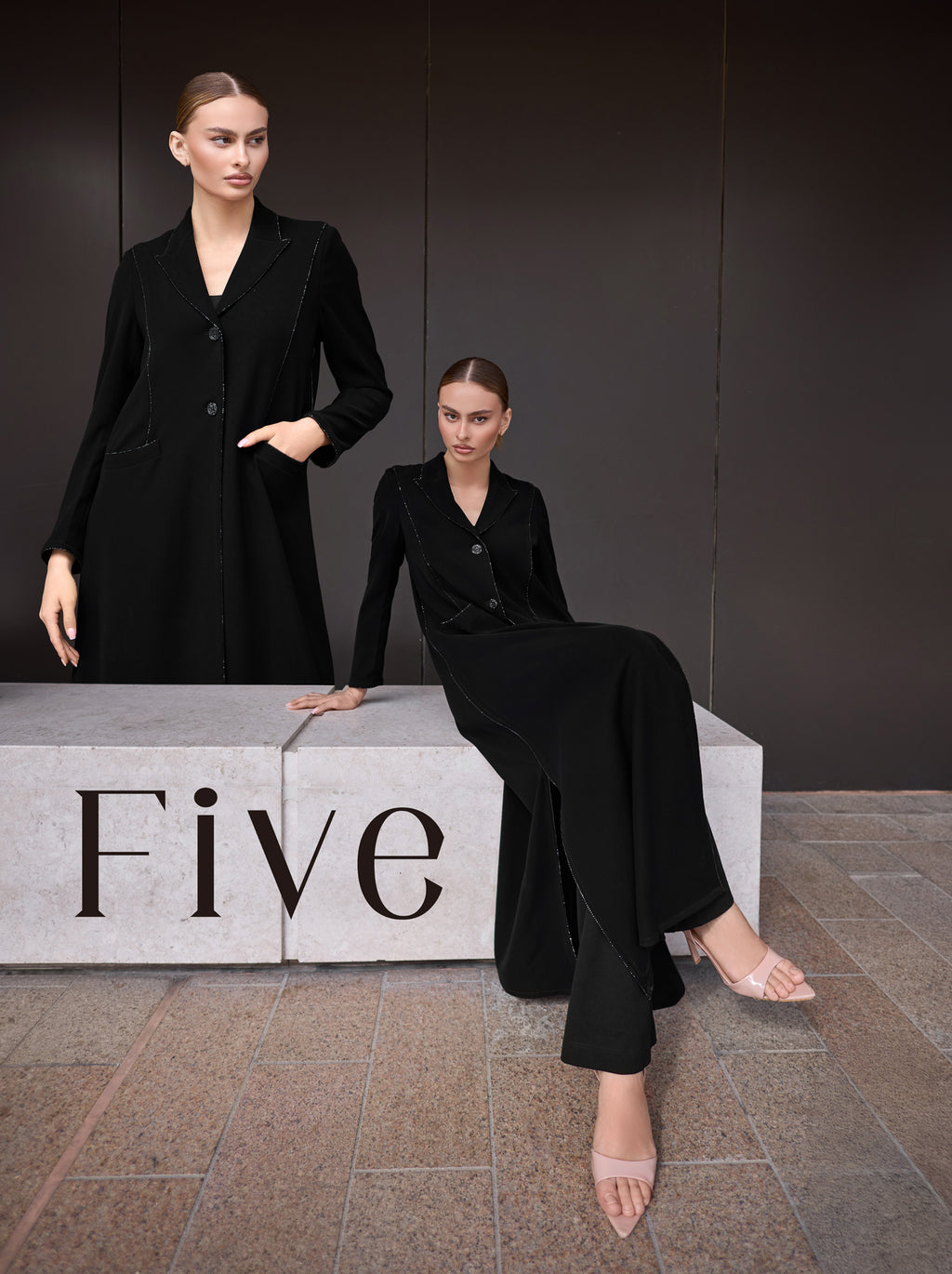 Black Japanese Crepe Abaya